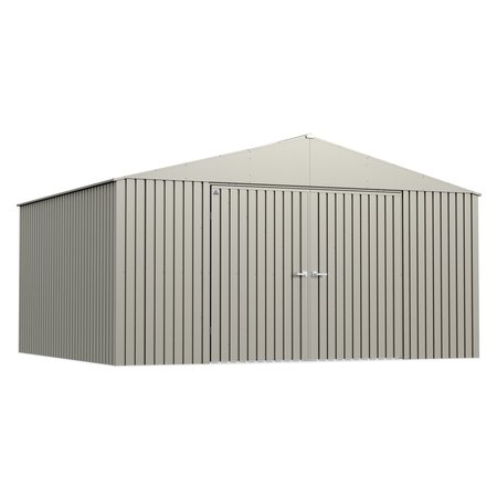 ARROW STORAGE PRODUCTS Elite Steel Storage Shed, 14x12, Cool Grey EG1412CG
